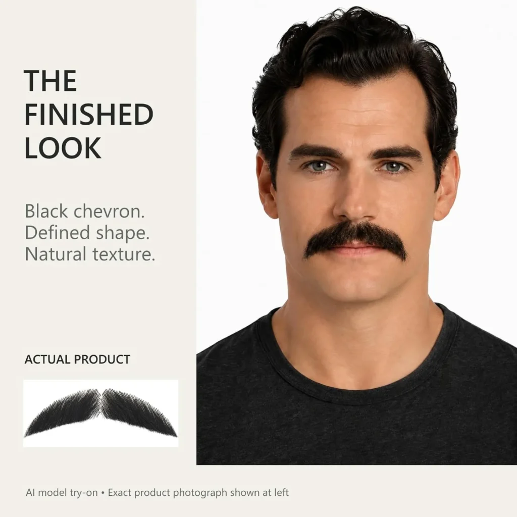 Black Chevron Mustache — listing detail